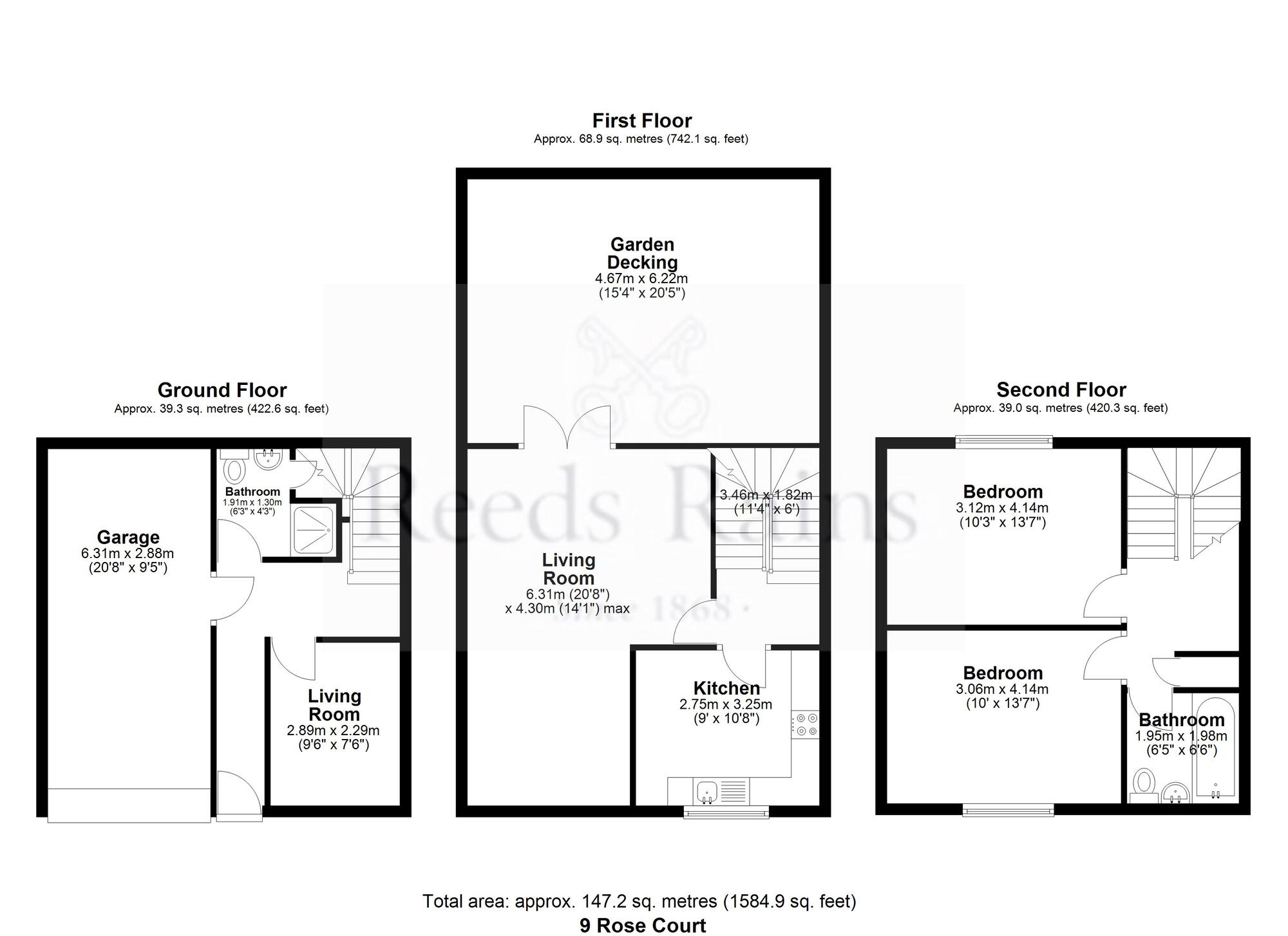 Floorplan of 3 bedroom  House for sale, Clough End Road, Haslingden, Lancashire, BB4