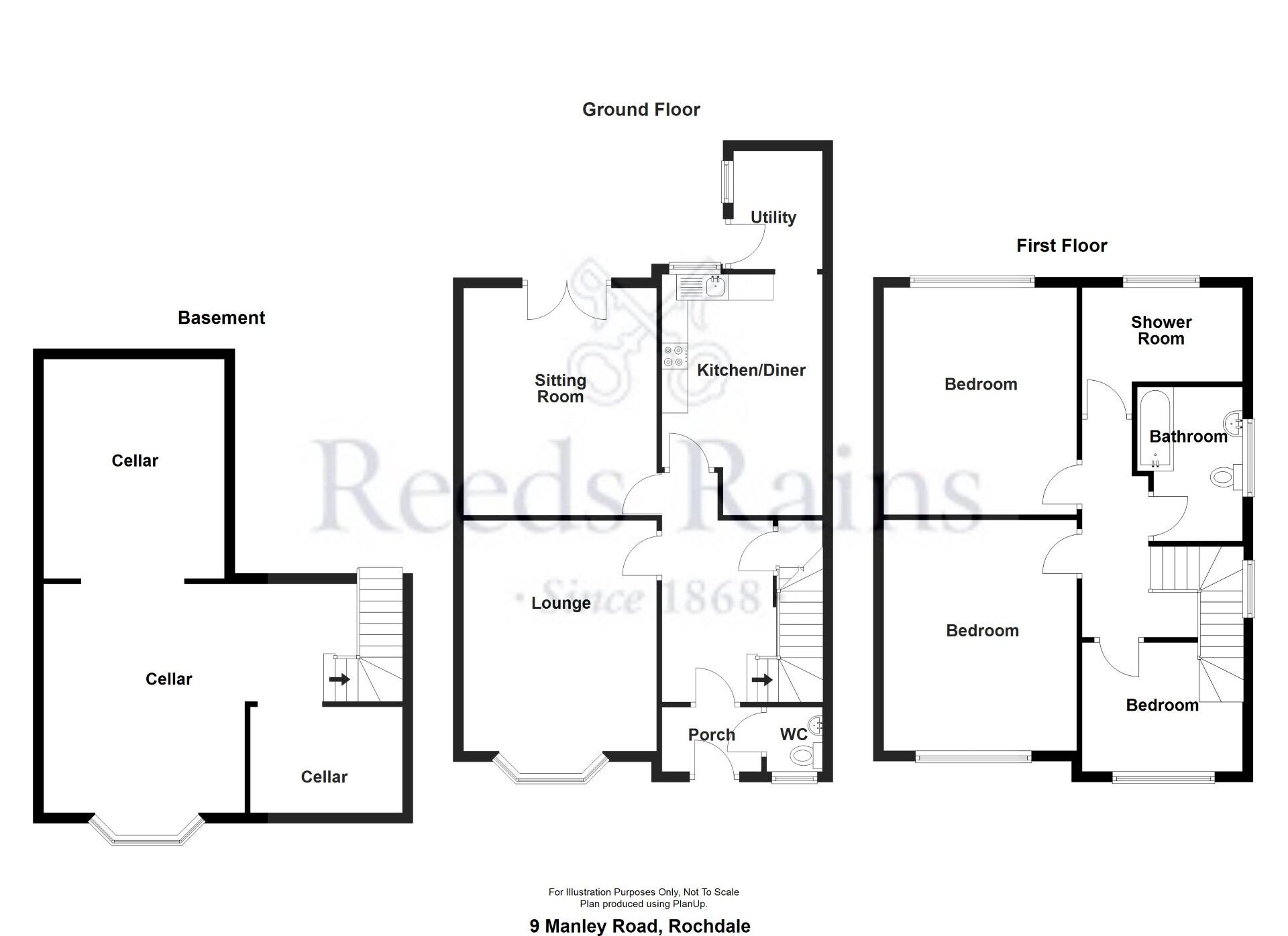 Floorplan of 4 bedroom Semi Detached House for sale, Manley Road, Rochdale, Greater Manchester, OL11