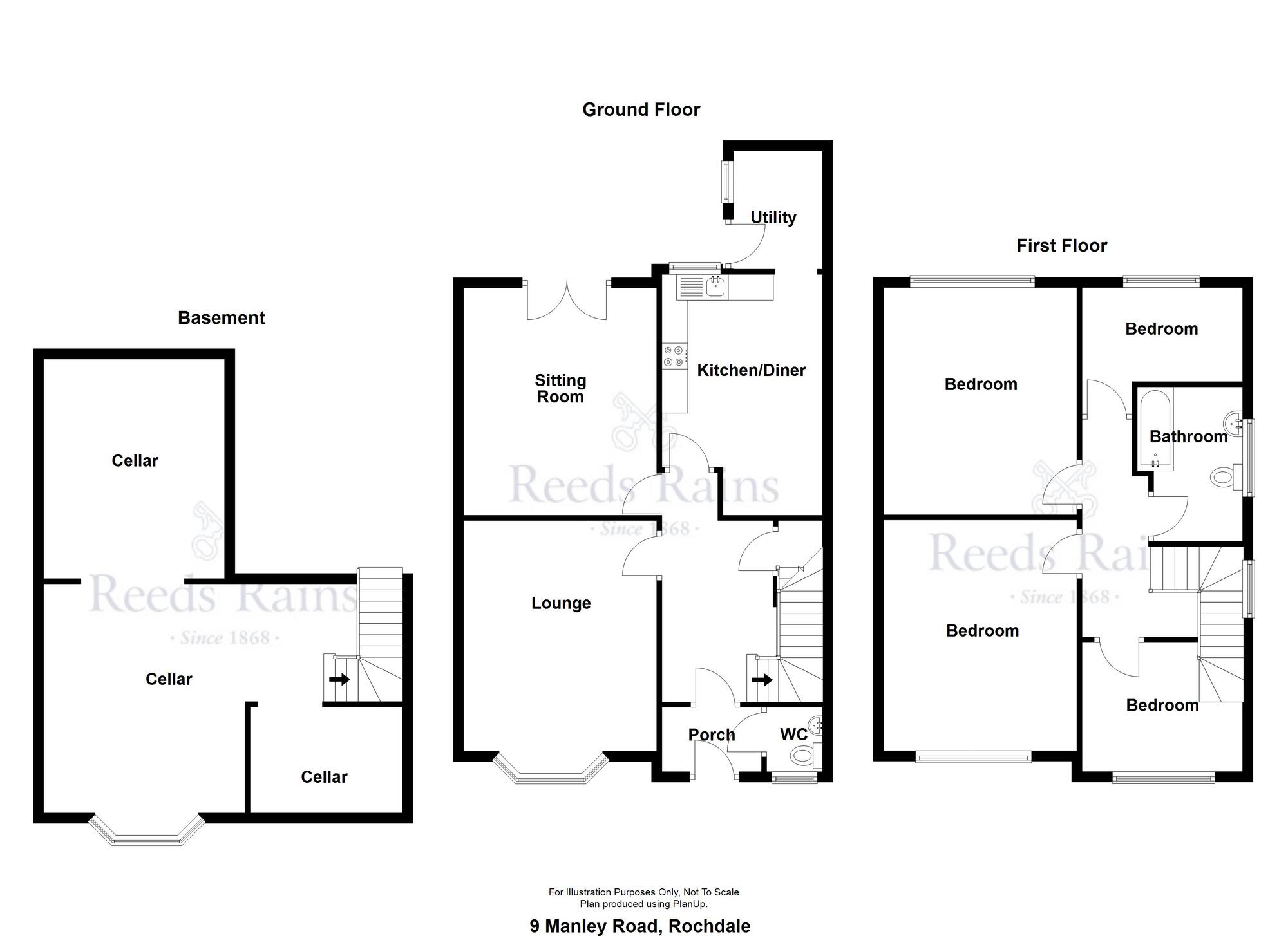 Floorplan of 4 bedroom Semi Detached House for sale, Manley Road, Rochdale, Greater Manchester, OL11