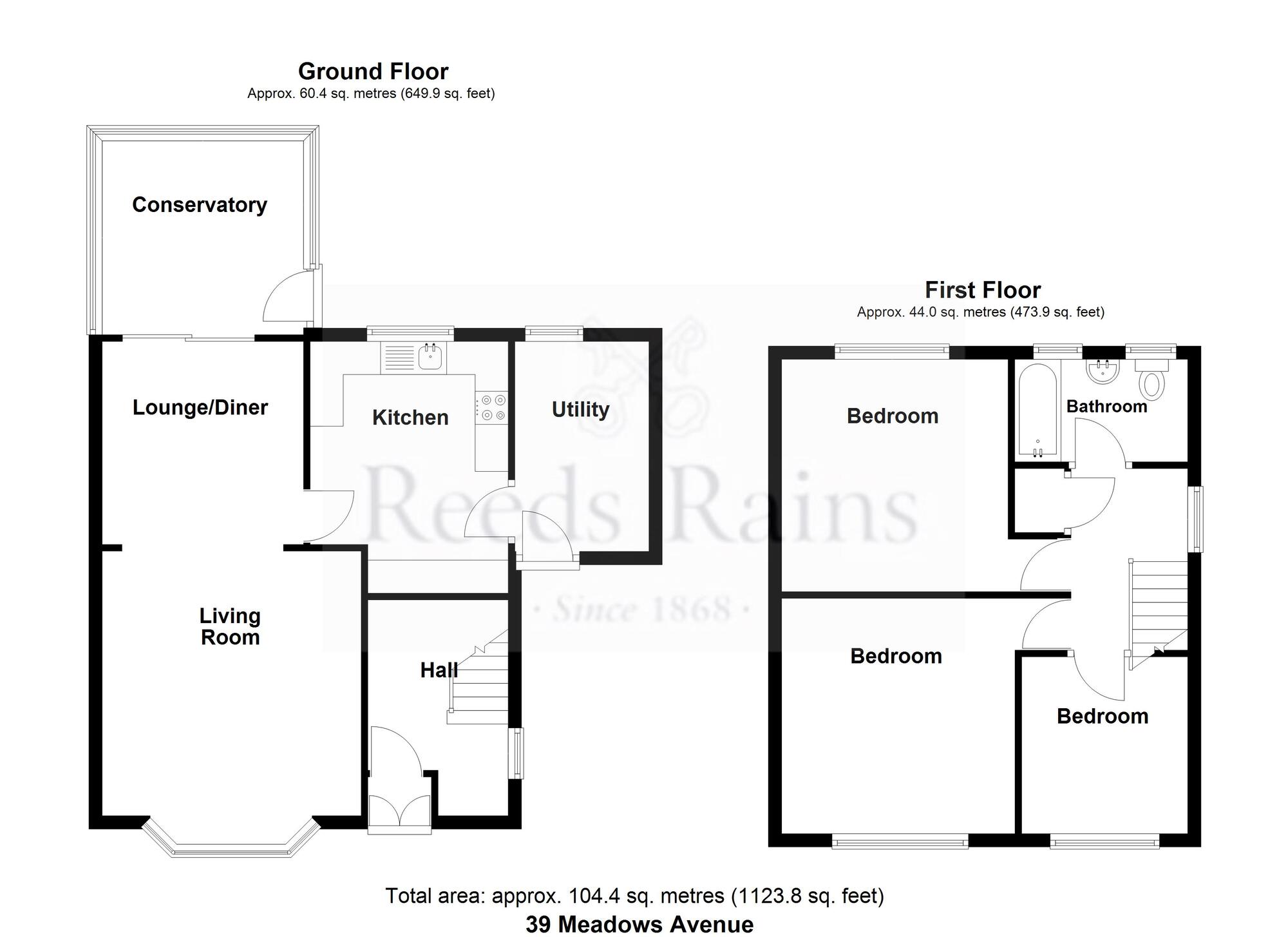 Floorplan of 3 bedroom Semi Detached House for sale, Meadows Avenue, Haslingden, Lancashire, BB4