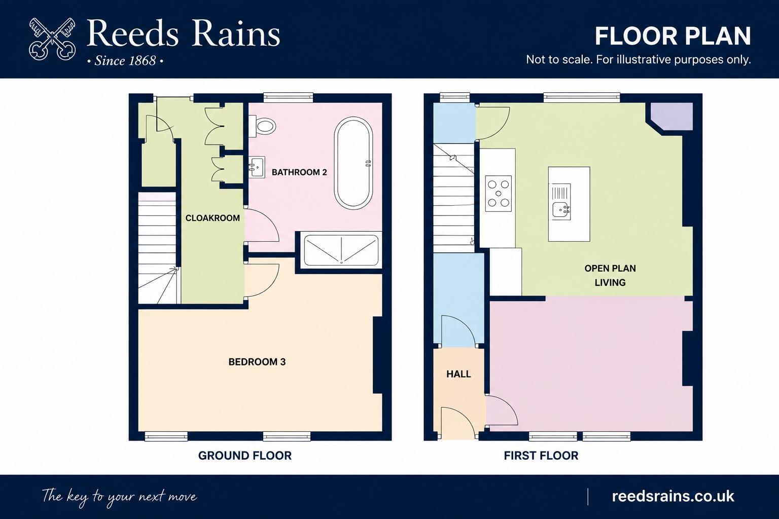 Floorplan of 3 bedroom Semi Detached House for sale, Grane Road, Haslingden, Lancashire, BB4