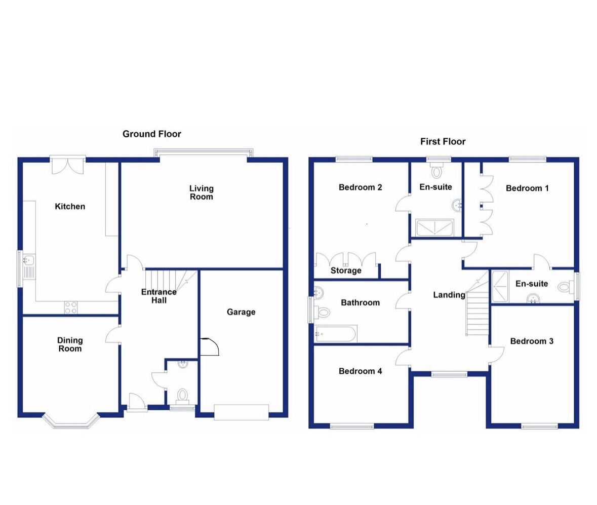 Floorplan of 4 bedroom Detached House for sale, Siskin Avenue, Bacup, Lancashire, OL13