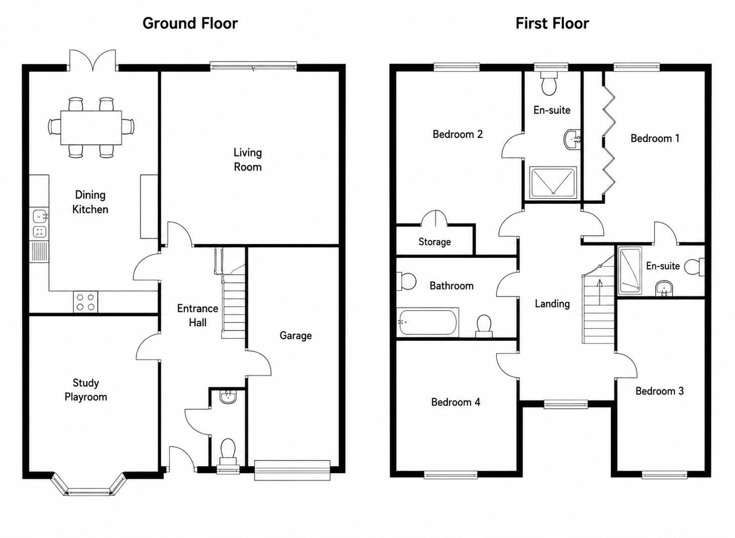 Floorplan of 4 bedroom Detached House for sale, Siskin Avenue, Bacup, Lancashire, OL13