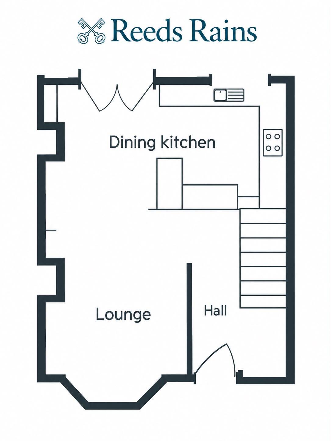 Floorplan of 3 bedroom End Terrace House for sale, Burnley Road East, Rossendale, Lancashire, BB4