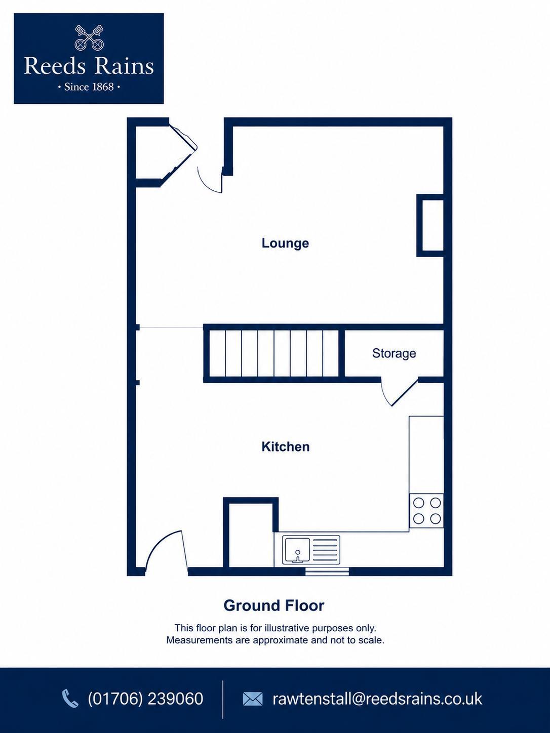 Floorplan of 2 bedroom Mid Terrace House for sale, South Street, Haslingden, Lancashire, BB4