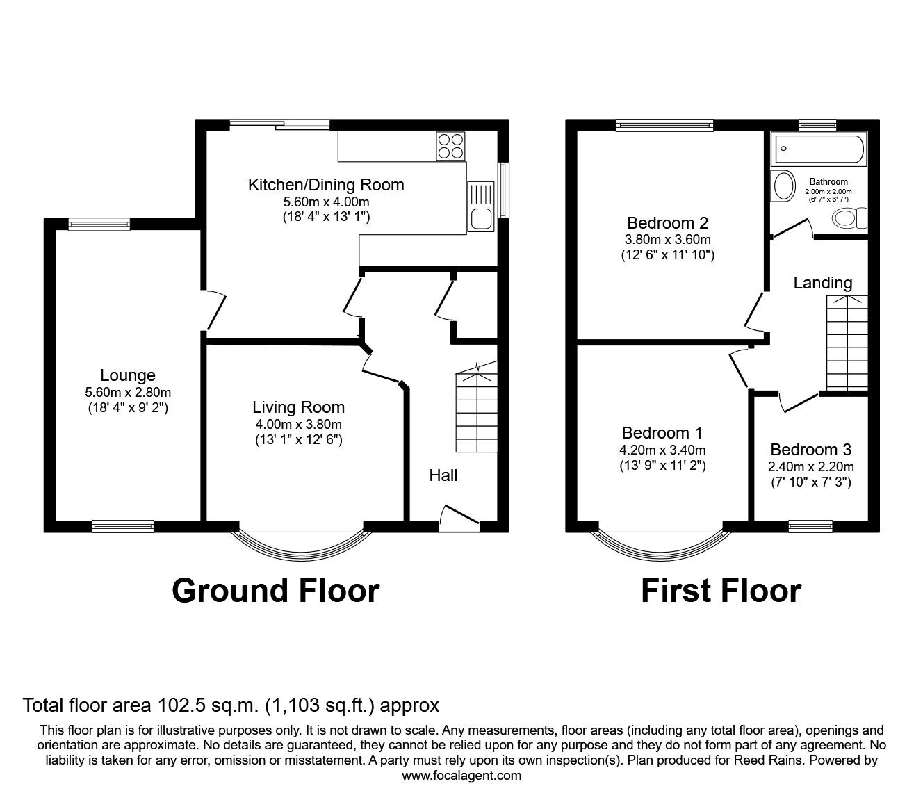 Floorplan of 3 bedroom Detached House to rent, Bowerfold Lane, Stockport, Cheshire, SK4