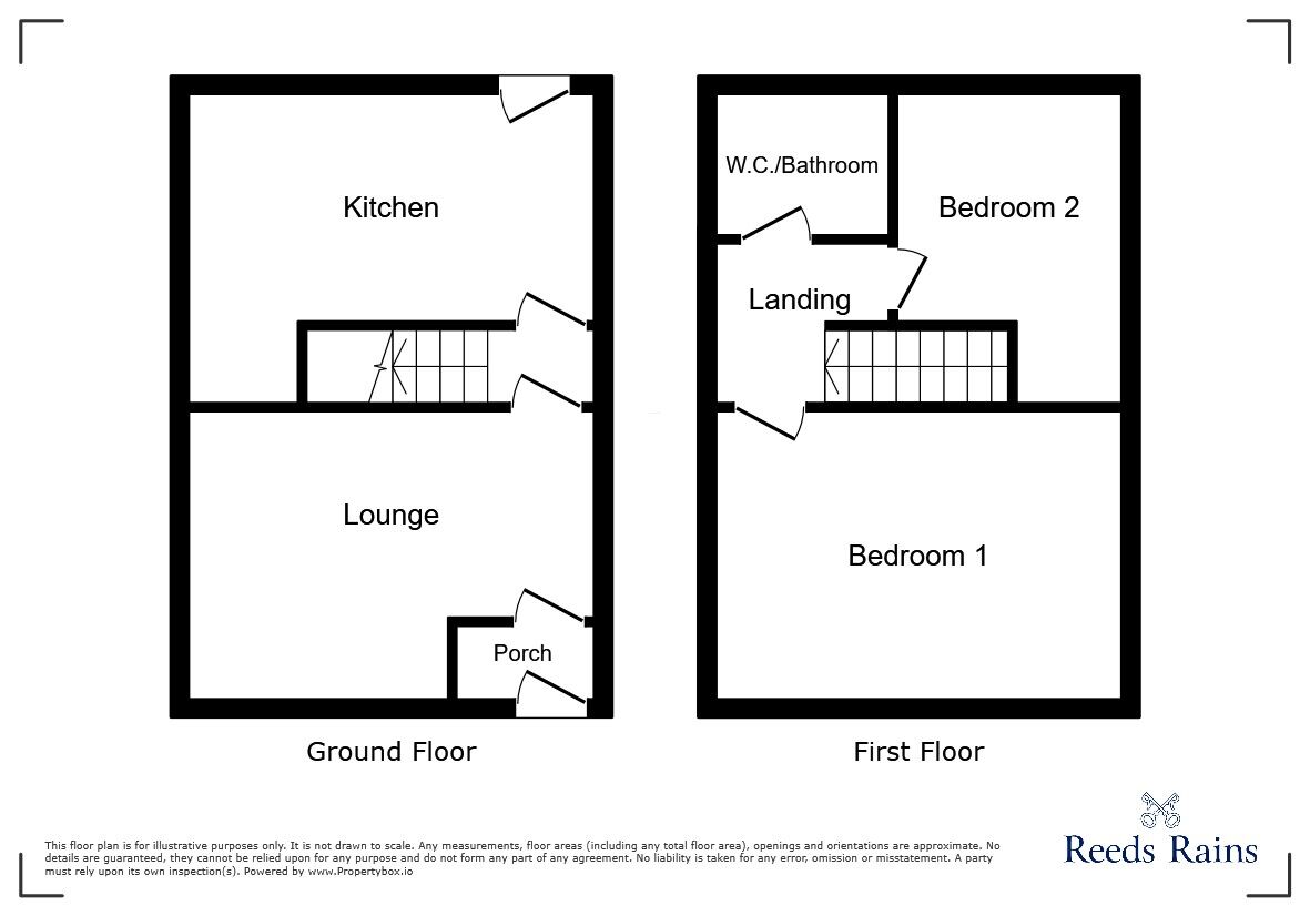 Floorplan of 2 bedroom Mid Terrace House to rent, Broadstone Hall Road South, Reddish, Cheshire, SK5