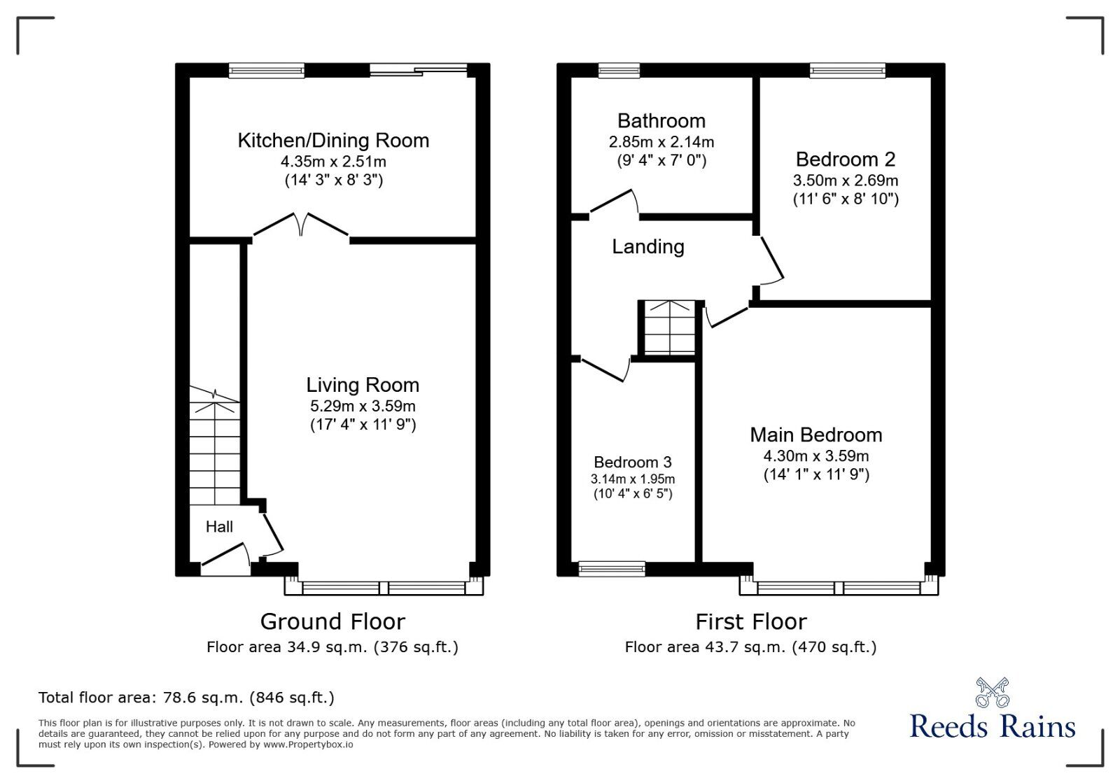 Floorplan of 3 bedroom Mid Terrace House for sale, Somerford Road, Stockport, Greater Manchester, SK5