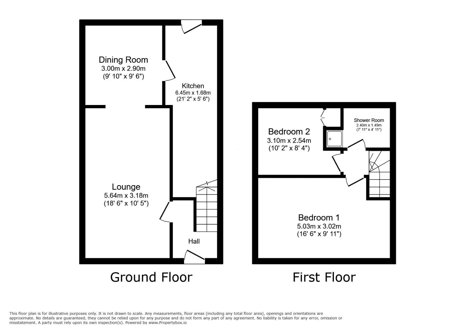 Floorplan of 2 bedroom Semi Detached House for sale, Dalkeith Road, Stockport, Greater Manchester, SK5