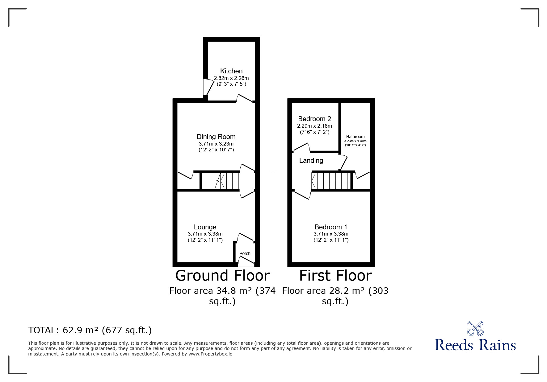 Floorplan of 2 bedroom Mid Terrace House for sale, Molyneux Road, Manchester, Greater Manchester, M19