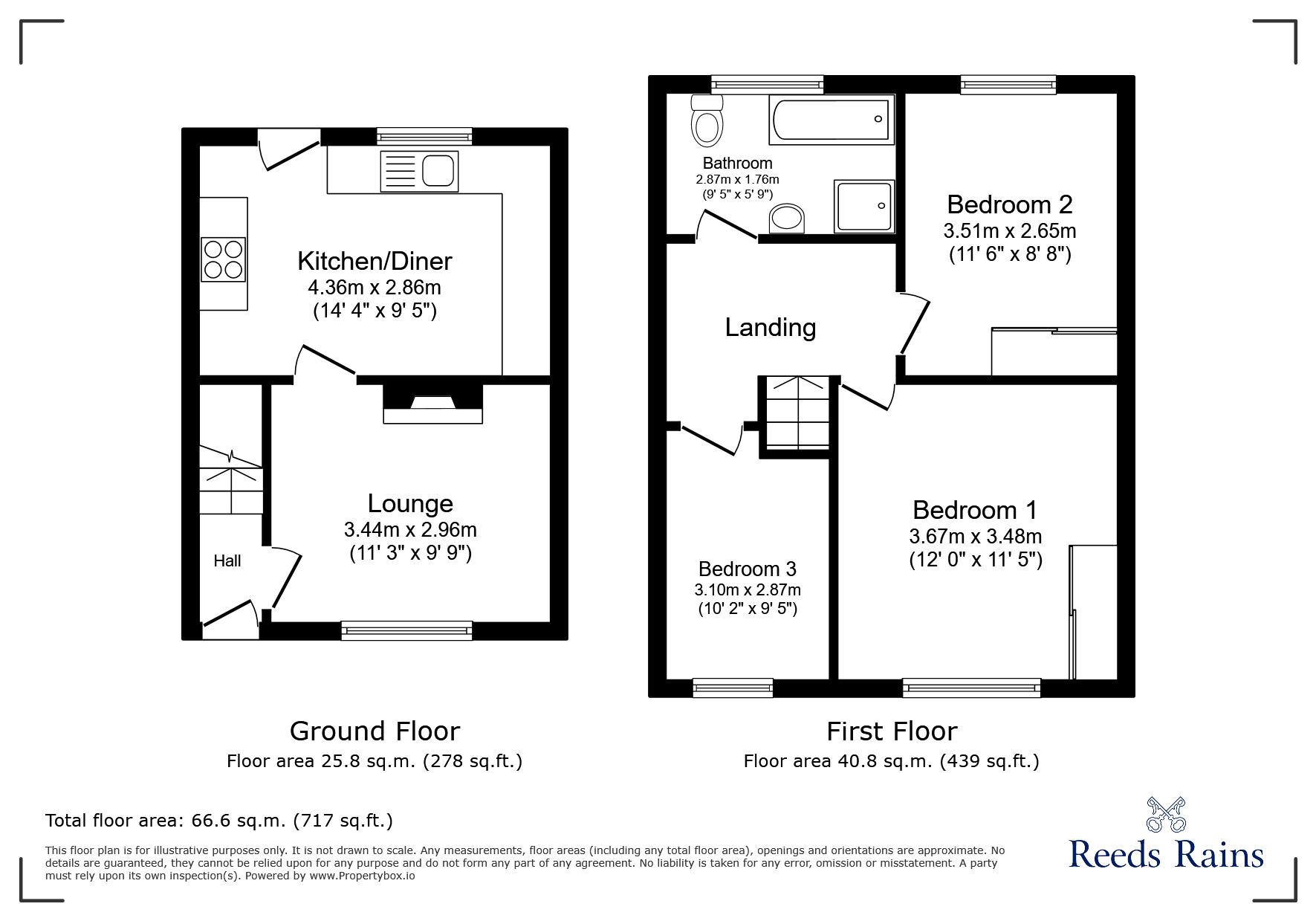 Floorplan of 3 bedroom Mid Terrace House for sale, Belvedere Avenue, Reddish, Greater Manchester, SK5
