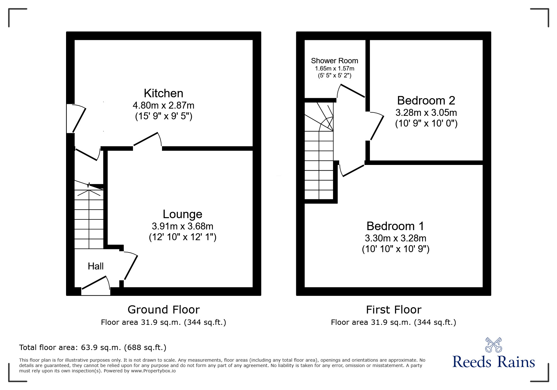Floorplan of 2 bedroom Semi Detached House for sale, Longford Road West, Manchester, Greater Manchester, M19