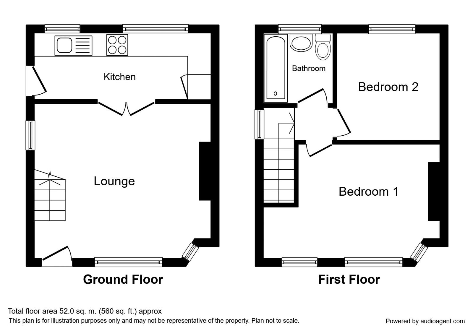 Floorplan of 2 bedroom Semi Detached House for sale, Sandileigh Avenue, Stockport, Greater Manchester, SK5