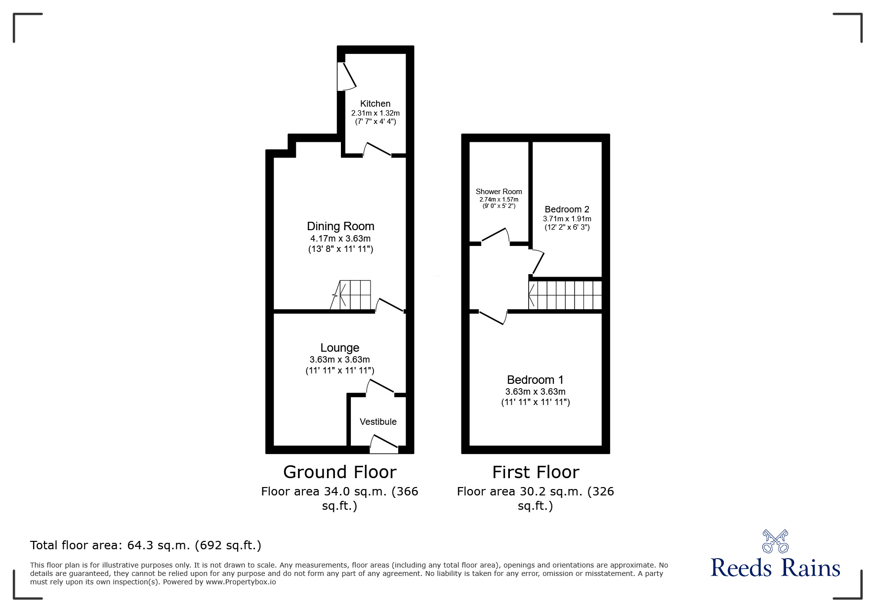 Floorplan of 2 bedroom Mid Terrace House for sale, Goulder Road, Manchester, Greater Manchester, M18