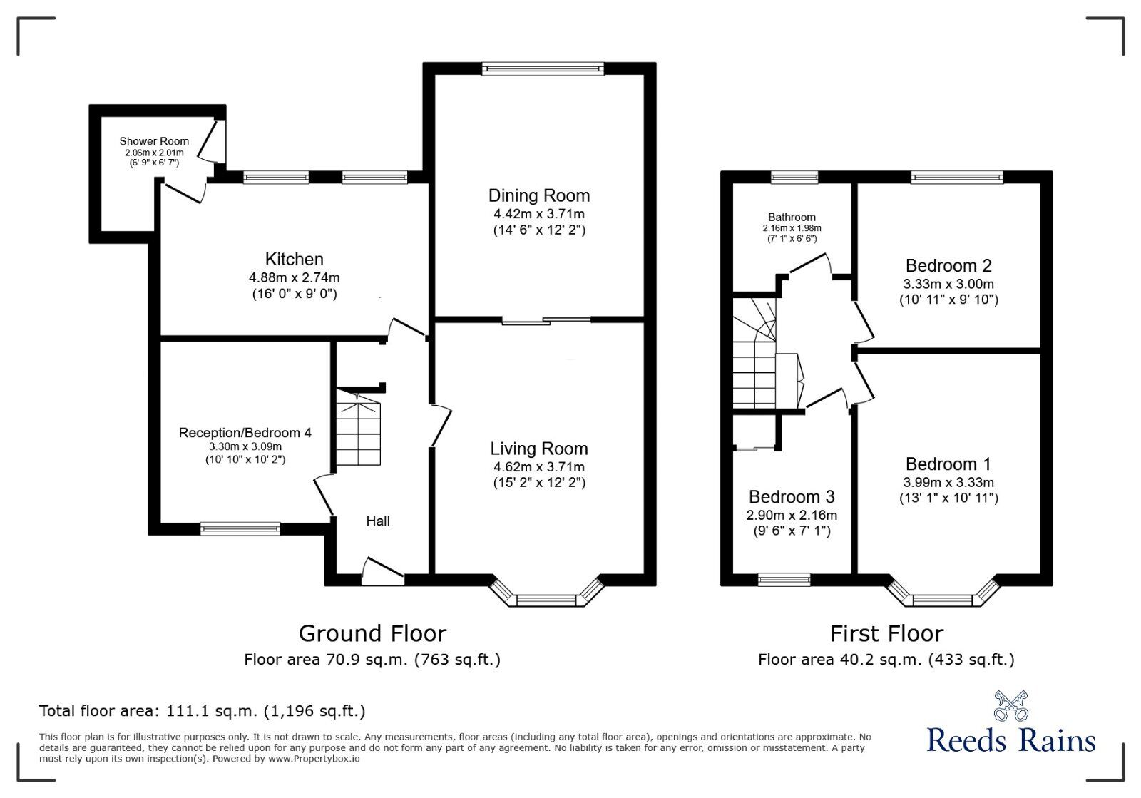 Floorplan of 4 bedroom Semi Detached House for sale, Chapman Street, Manchester, Greater Manchester, M18
