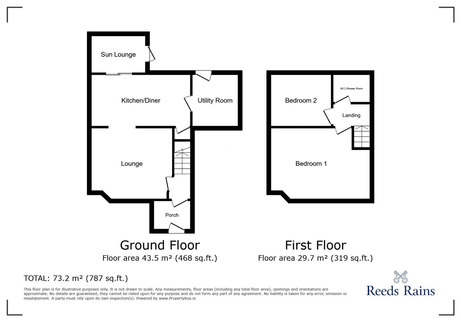 Floorplan of 2 bedroom Semi Detached House for sale, Sandileigh Avenue, Stockport, Greater Manchester, SK5