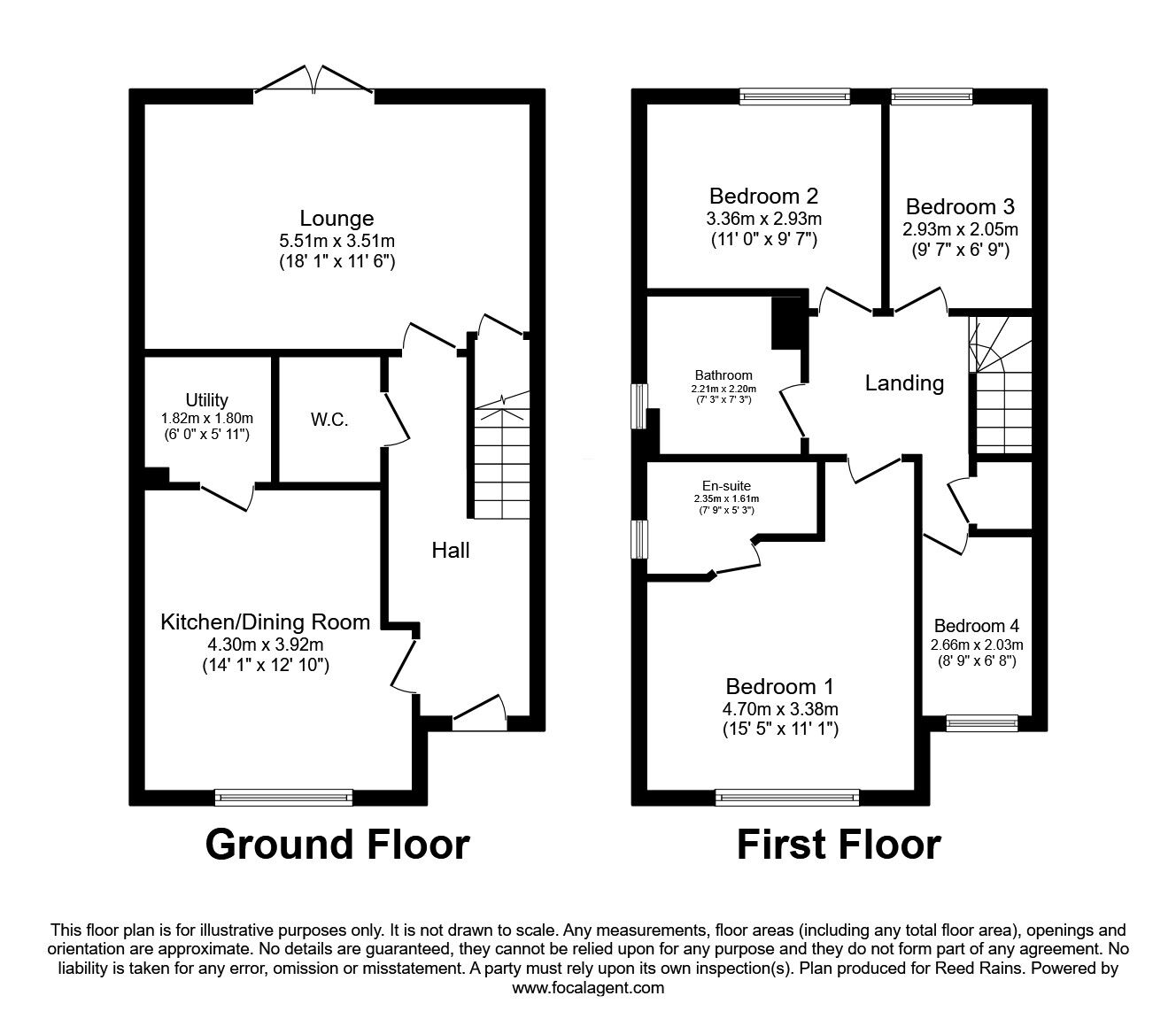 Floorplan of 4 bedroom Detached House for sale, Trowtree Avenue, Manchester, Greater Manchester, M12