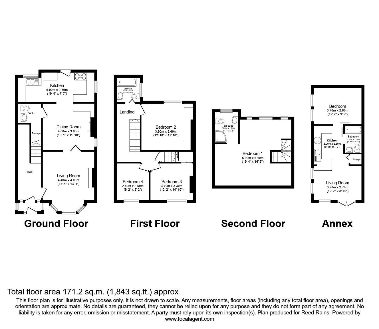 Floorplan of 5 bedroom Semi Detached House for sale, Thornley Lane South, Stockport, Greater Manchester, SK5