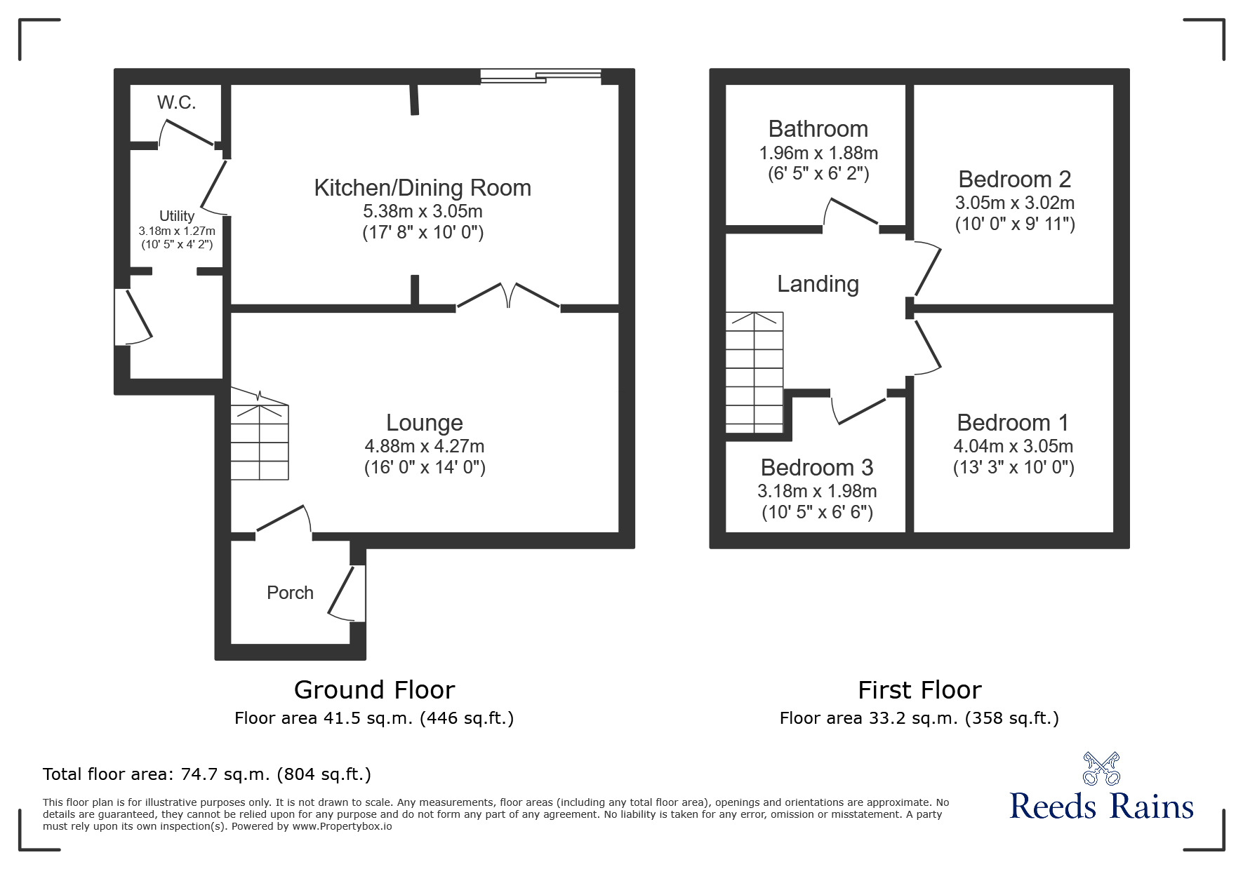 Floorplan of 3 bedroom Semi Detached House for sale, Pendle Walk, Reddish, Greater Manchester, SK5