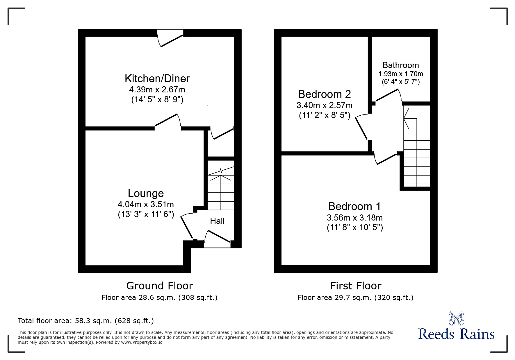 Floorplan of 2 bedroom Semi Detached House for sale, Glaswen Grove, Reddish, Greater Manchester, SK5