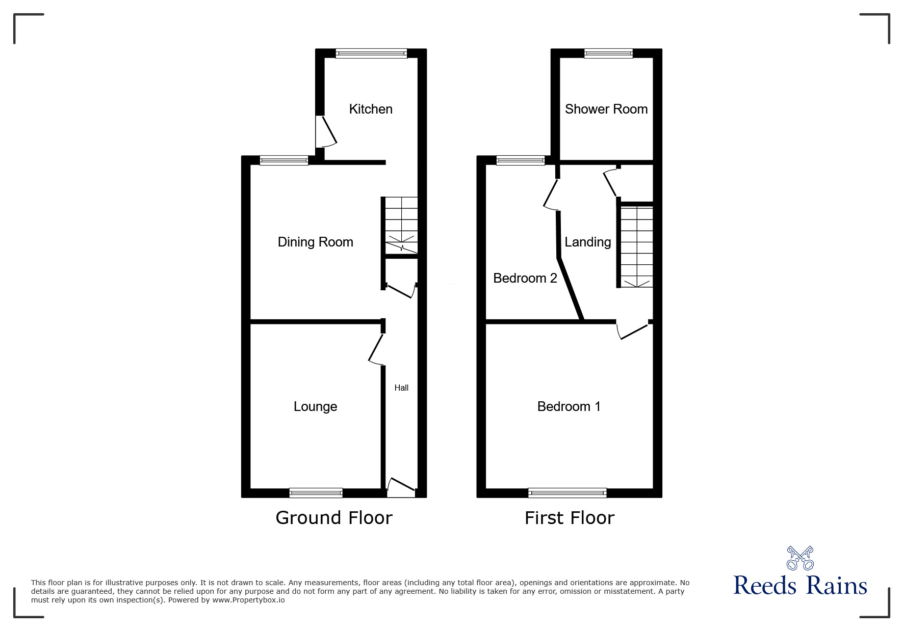 Floorplan of 2 bedroom Mid Terrace House for sale, Abbey Hey Lane, Abbey Hey, Greater Manchester, M18