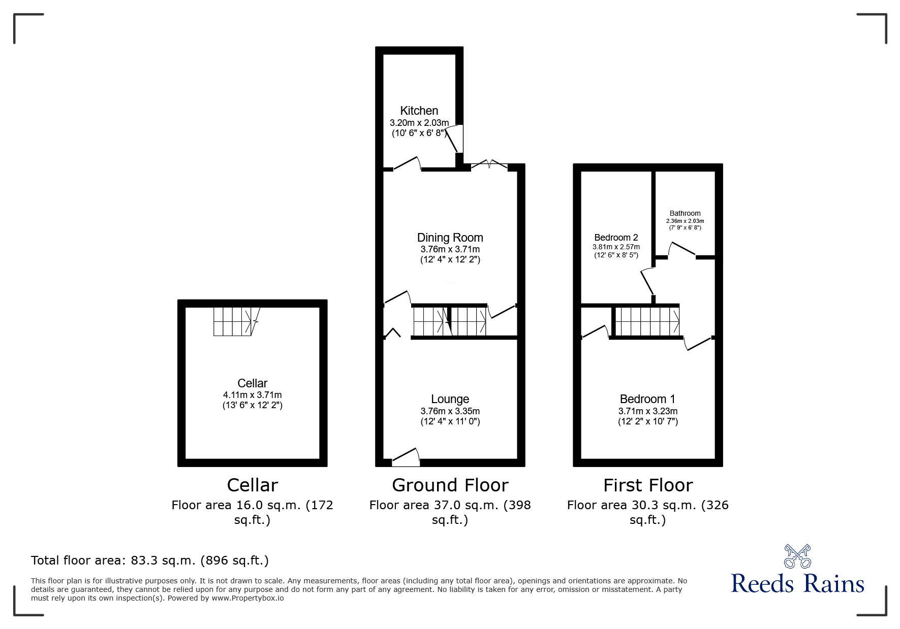Floorplan of 2 bedroom Mid Terrace House for sale, Sharples Street, Heaton Norris, Greater Manchester, SK4