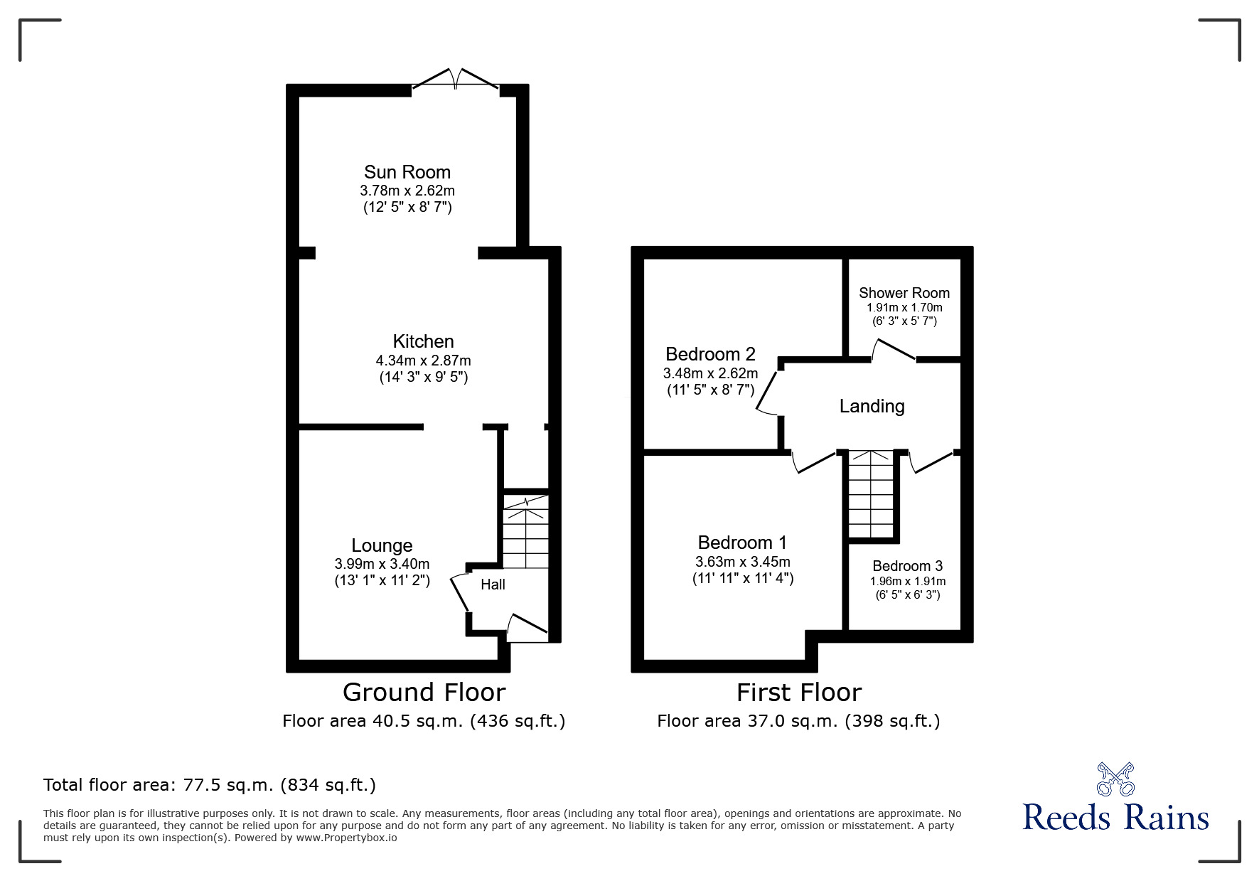 Floorplan of 3 bedroom Mid Terrace House for sale, Somerford Road, Stockport, Greater Manchester, SK5