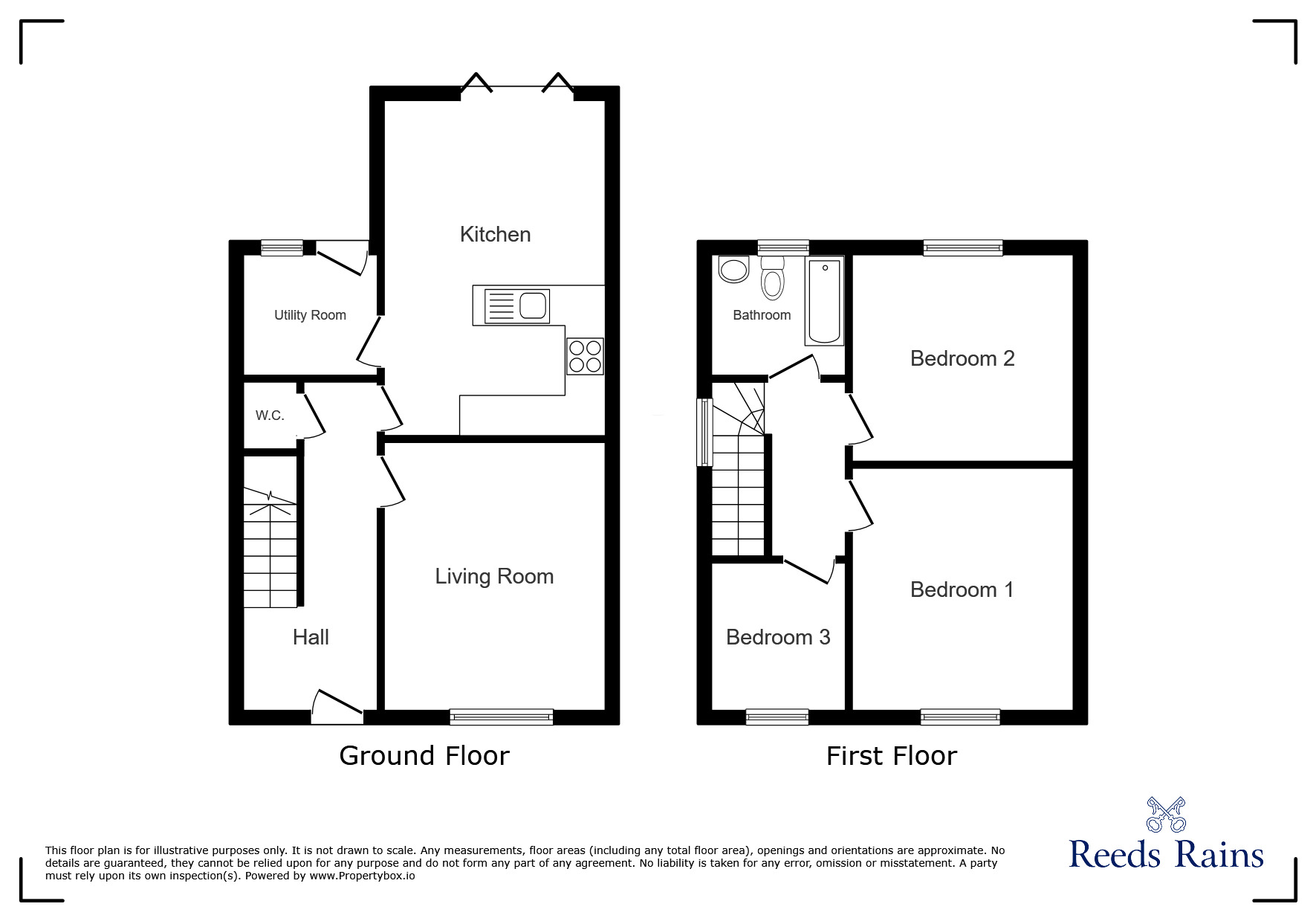 Floorplan of 3 bedroom Semi Detached House to rent, Vale Grove, Stockport, Greater Manchester, SK5