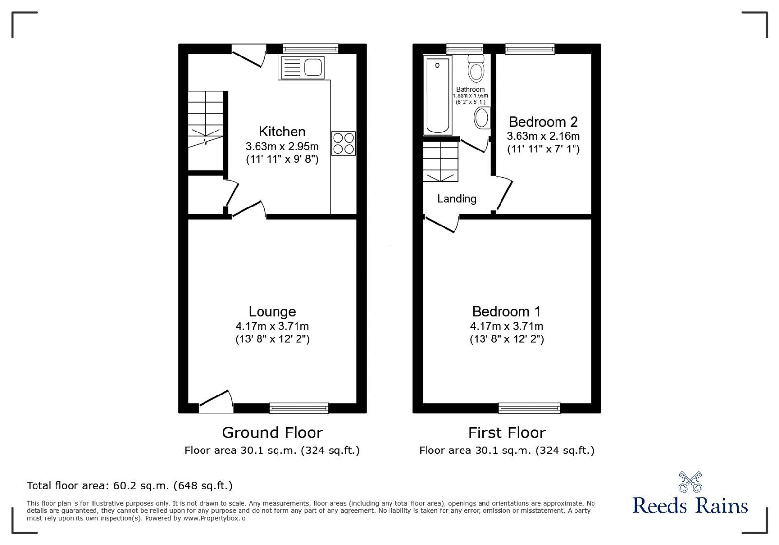Floorplan of 2 bedroom Mid Terrace House to rent, Broadfield Road, Stockport, Greater Manchester, SK5