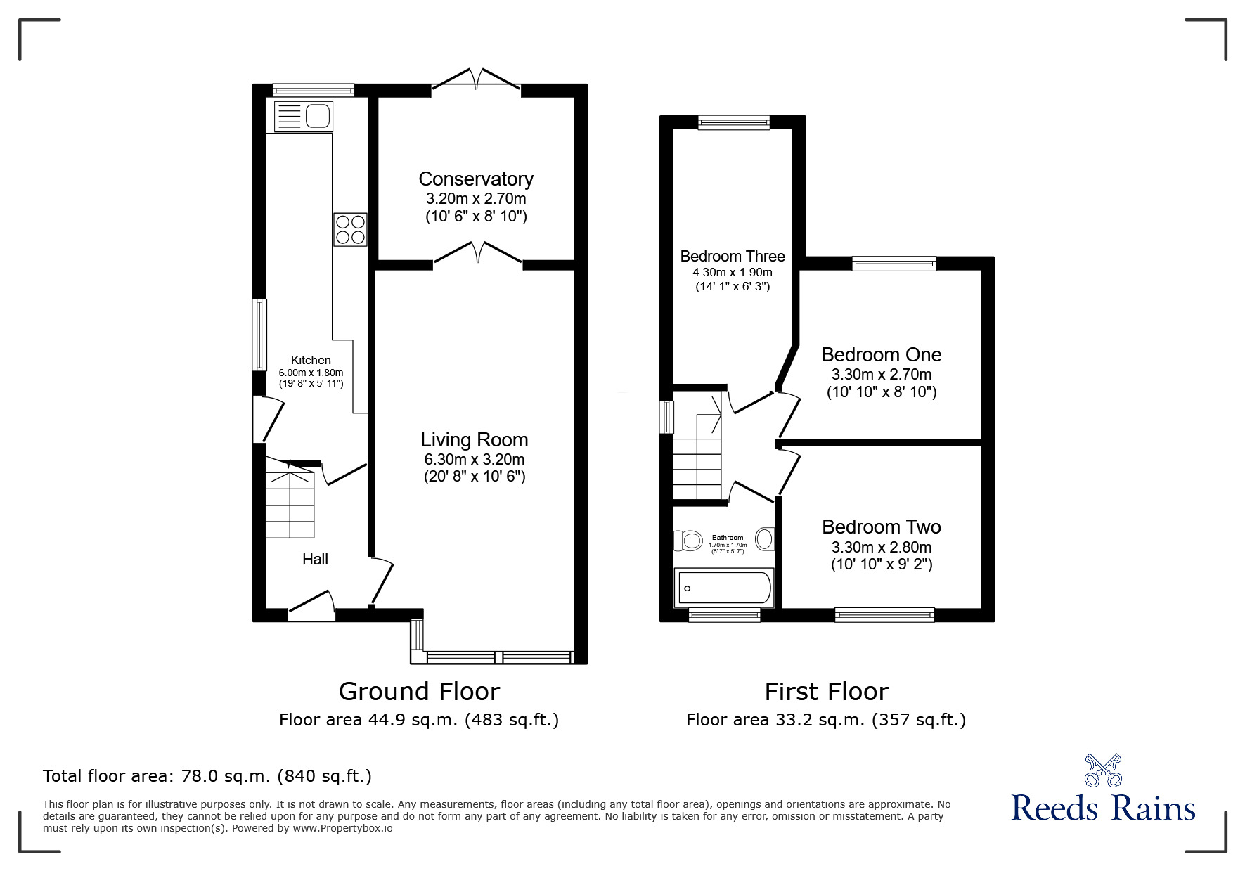 Floorplan of 3 bedroom Semi Detached House for sale, Dunoon Road, Stockport, Greater Manchester, SK5