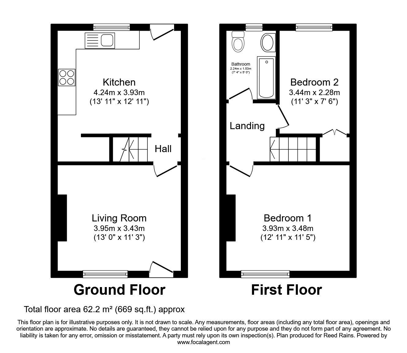 Floorplan of 2 bedroom Mid Terrace House for sale, Rockhampton Street, Manchester, Greater Manchester, M18