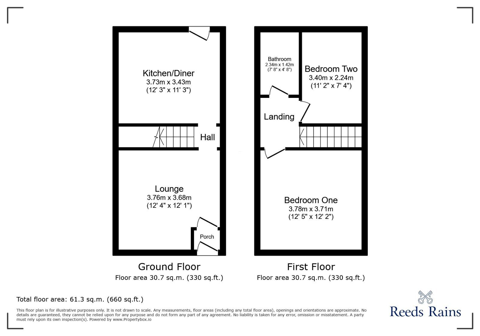 Floorplan of 2 bedroom End Terrace House for sale, Swanhill Close, Manchester, Greater Manchester, M18
