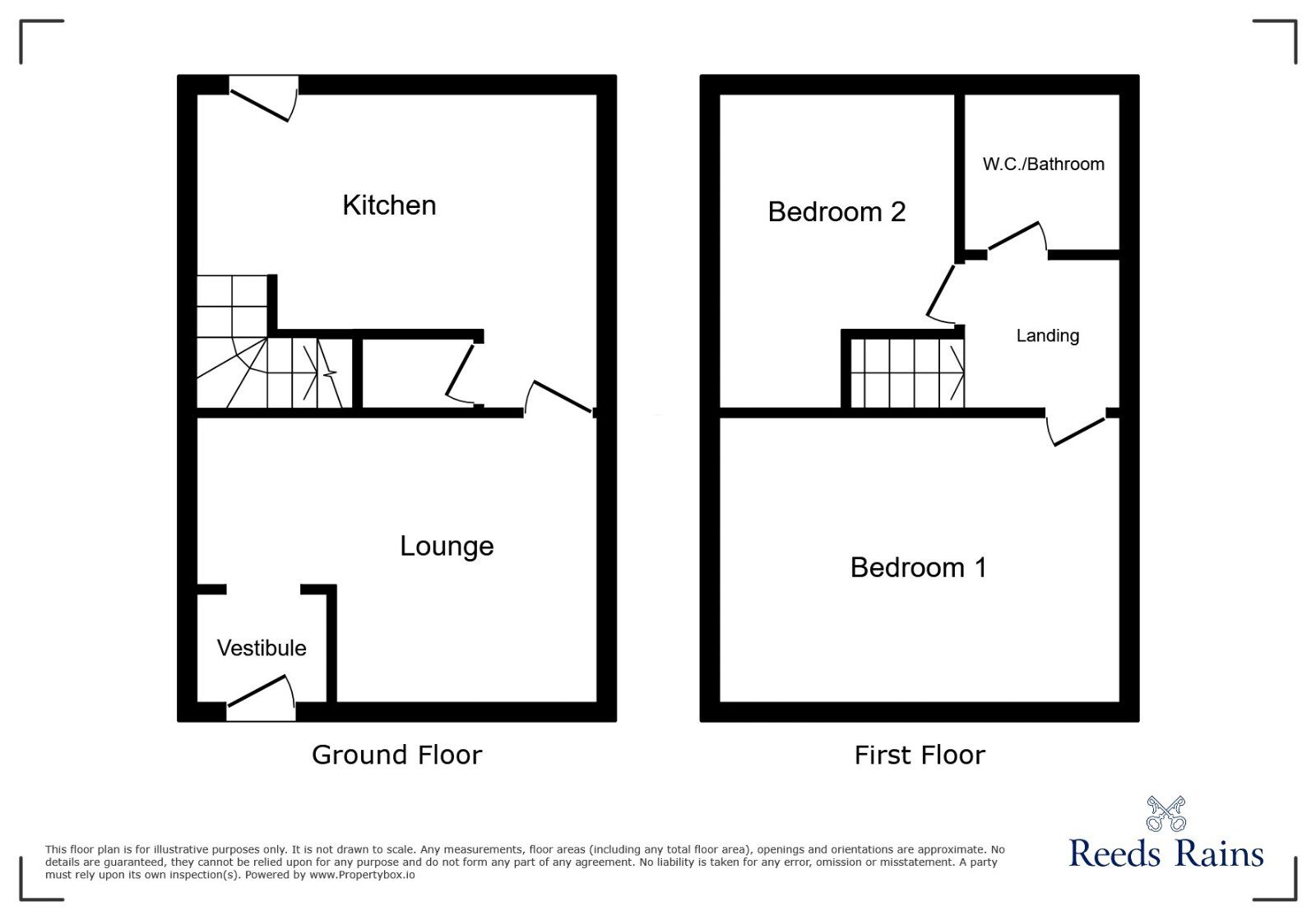 Floorplan of 2 bedroom Mid Terrace House for sale, Hobson Street, Stockport, Greater Manchester, SK5