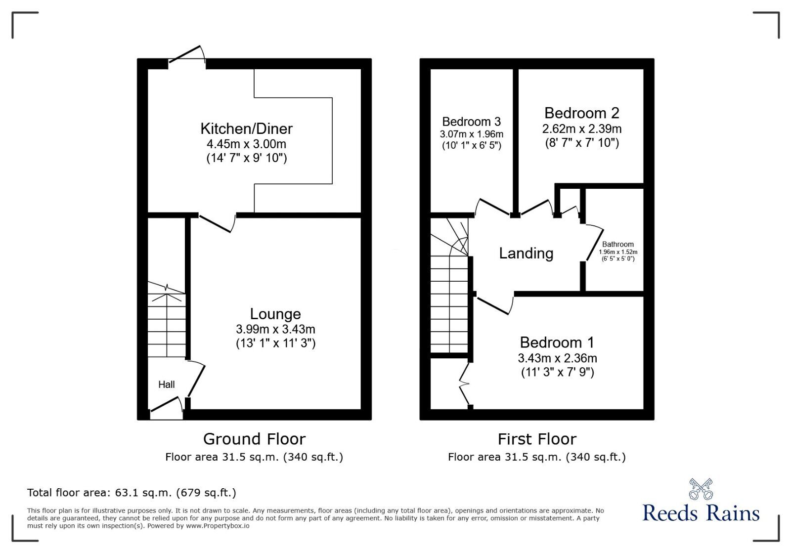Floorplan of 3 bedroom Semi Detached House for sale, Deepdale Close, Stockport, Greater Manchester, SK5