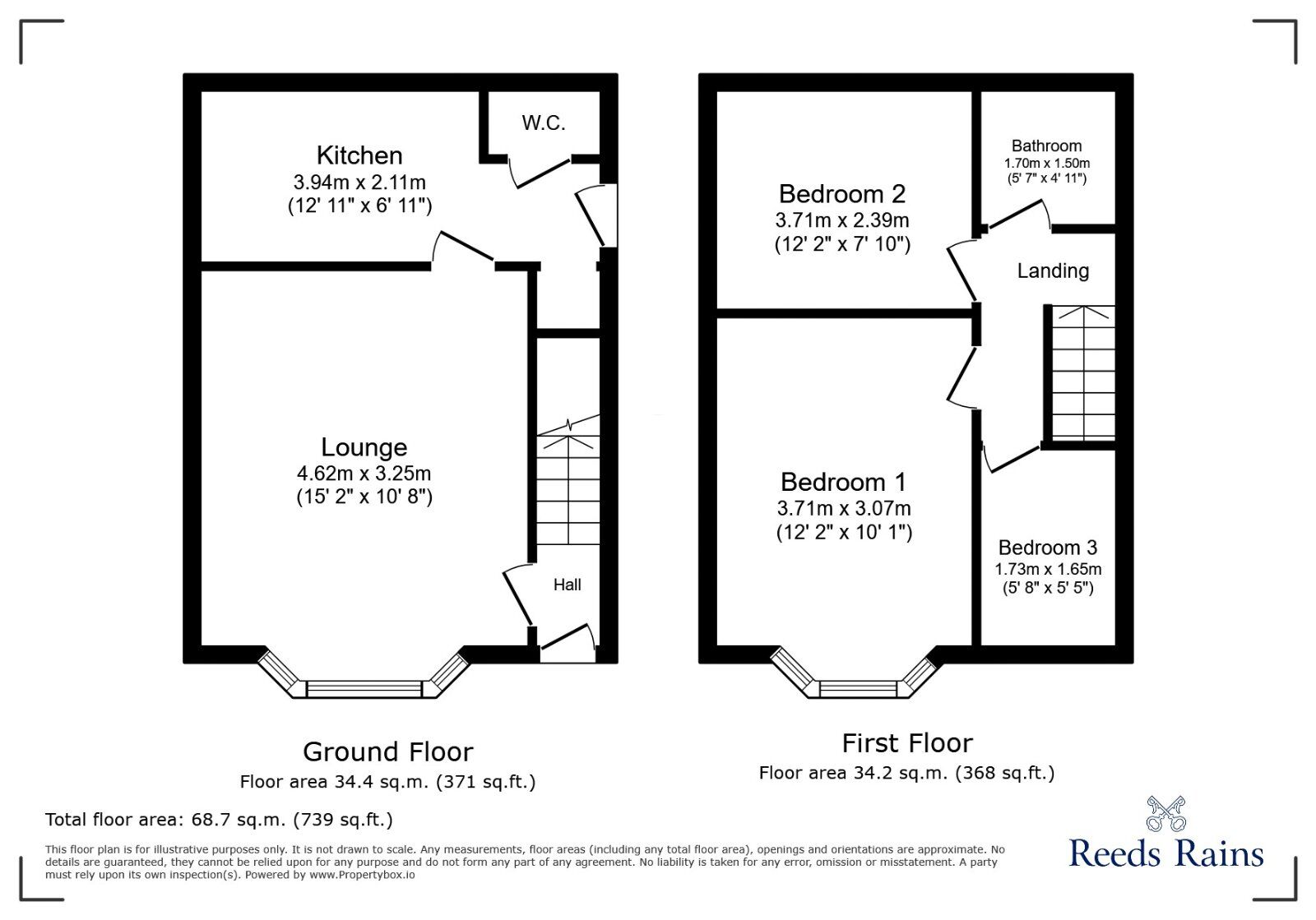 Floorplan of 3 bedroom Semi Detached House for sale, Reynolds Drive, Manchester, Greater Manchester, M18