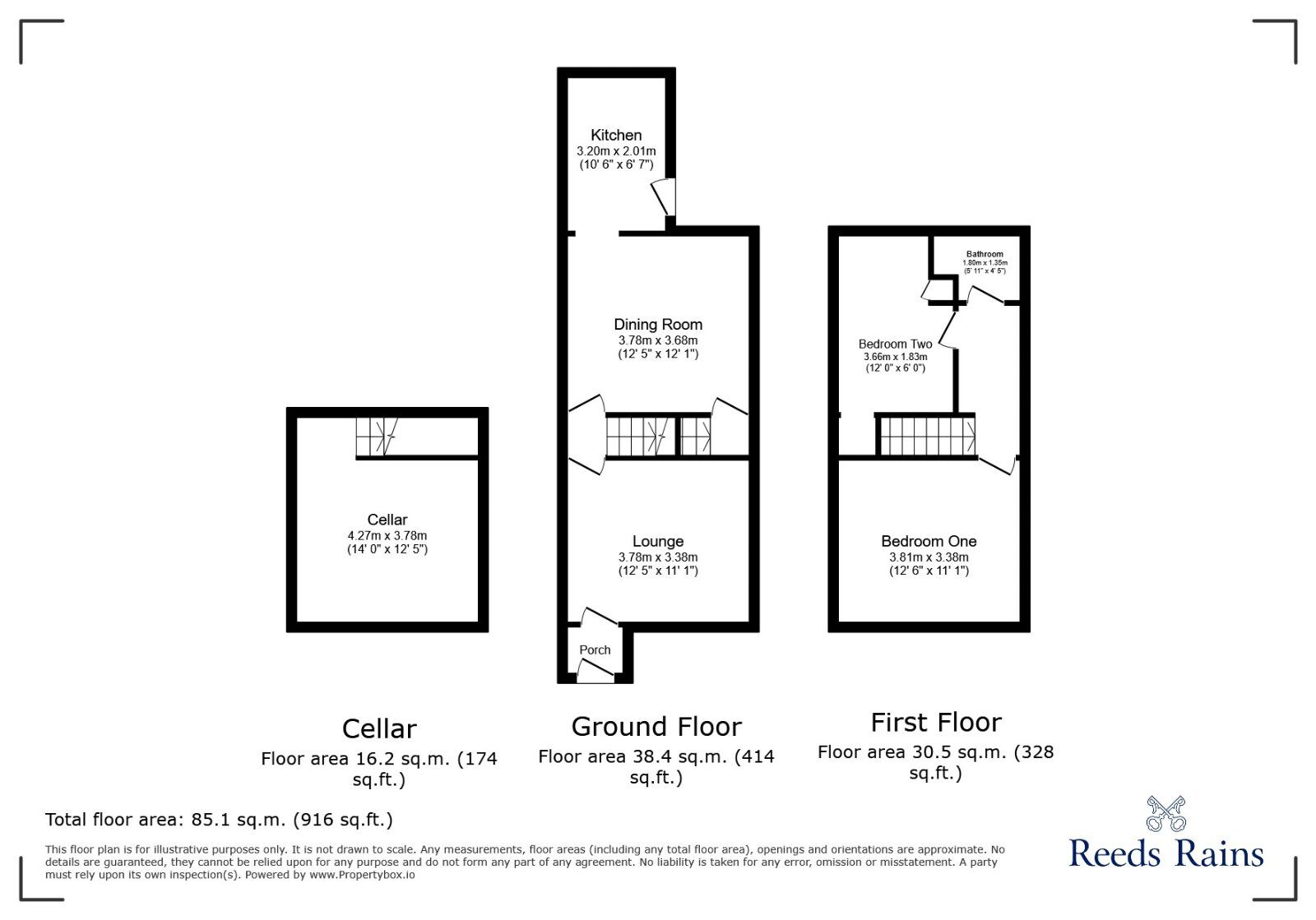 Floorplan of 2 bedroom Mid Terrace House for sale, Sharples Street, Stockport, Greater Manchester, SK4