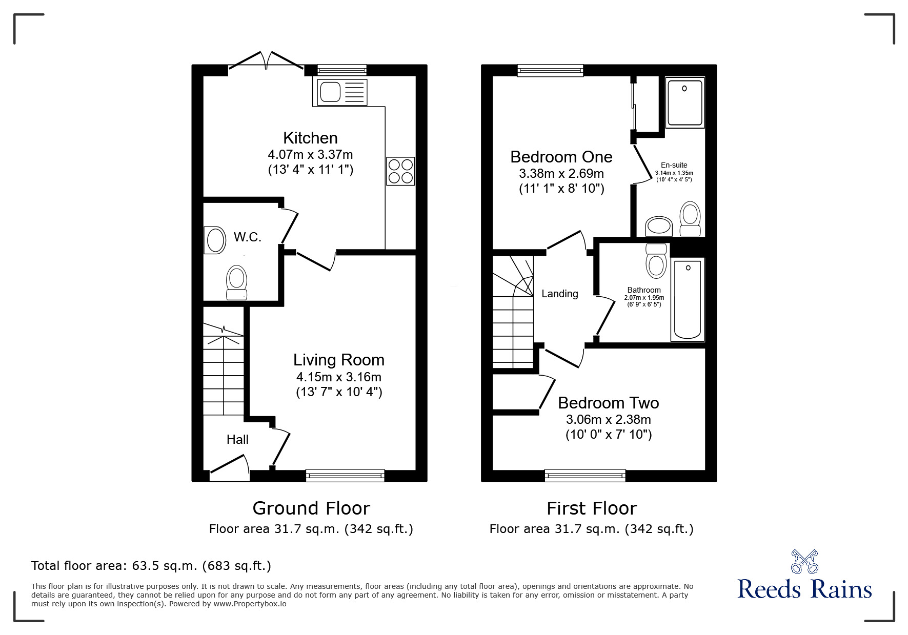 Floorplan of 2 bedroom Semi Detached House for sale, Falshaw Way, Manchester, Greater Manchester, M18