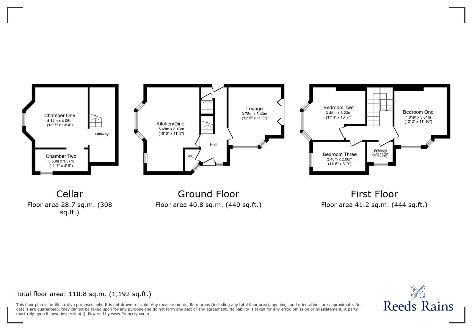 Floorplan of 3 bedroom Detached House for sale, Horace Grove, Stockport, Greater Manchester, SK4