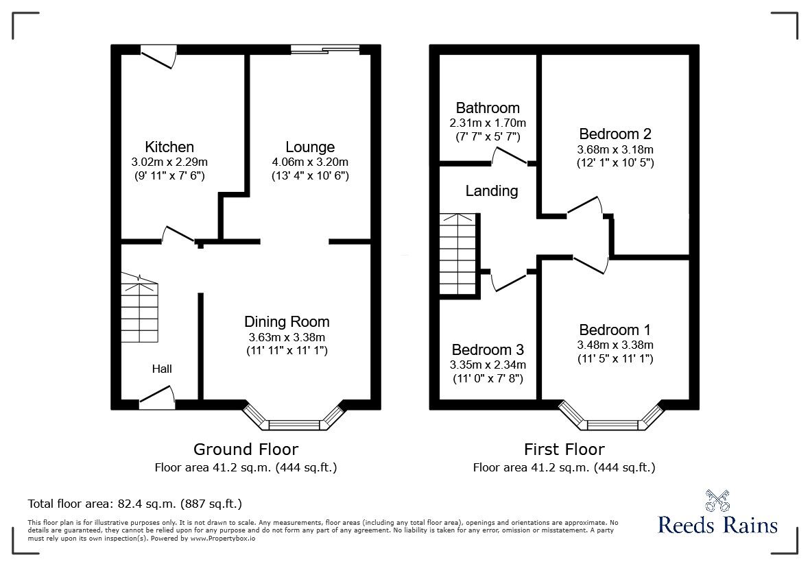 Floorplan of 3 bedroom Semi Detached House for sale, Naseby Road, Stockport, Greater Manchester, SK5