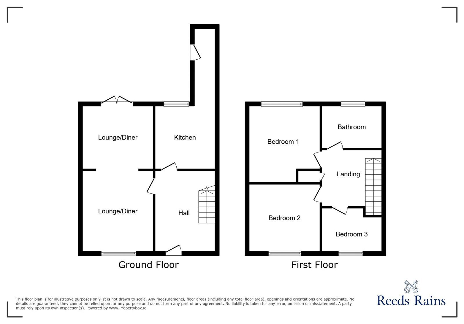 Floorplan of 3 bedroom Semi Detached House to rent, Frobisher Place, Stockport, Greater Manchester, SK5
