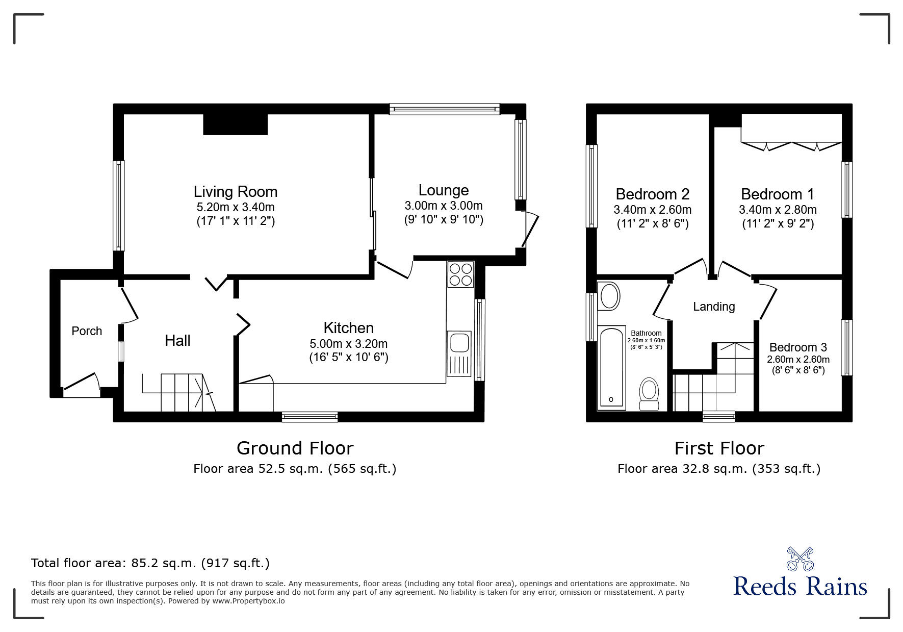 Floorplan of 3 bedroom Semi Detached House for sale, Penrith Avenue, Reddish, Greater Manchester, SK5