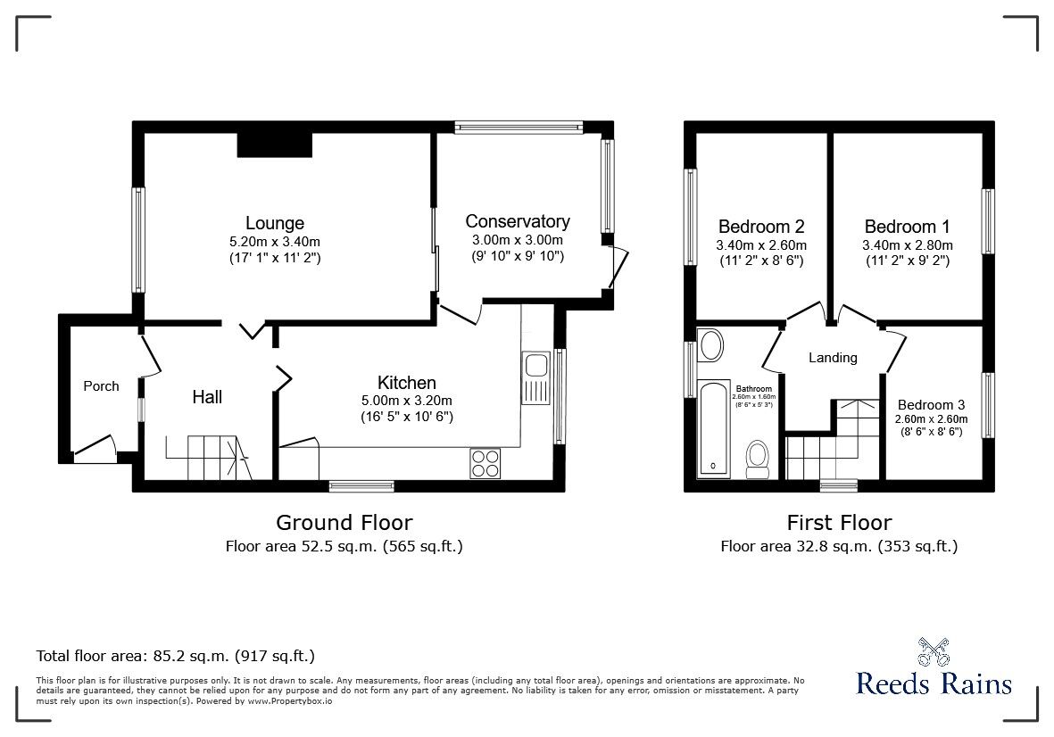 Floorplan of 3 bedroom Semi Detached House for sale, Penrith Avenue, Reddish, Greater Manchester, SK5
