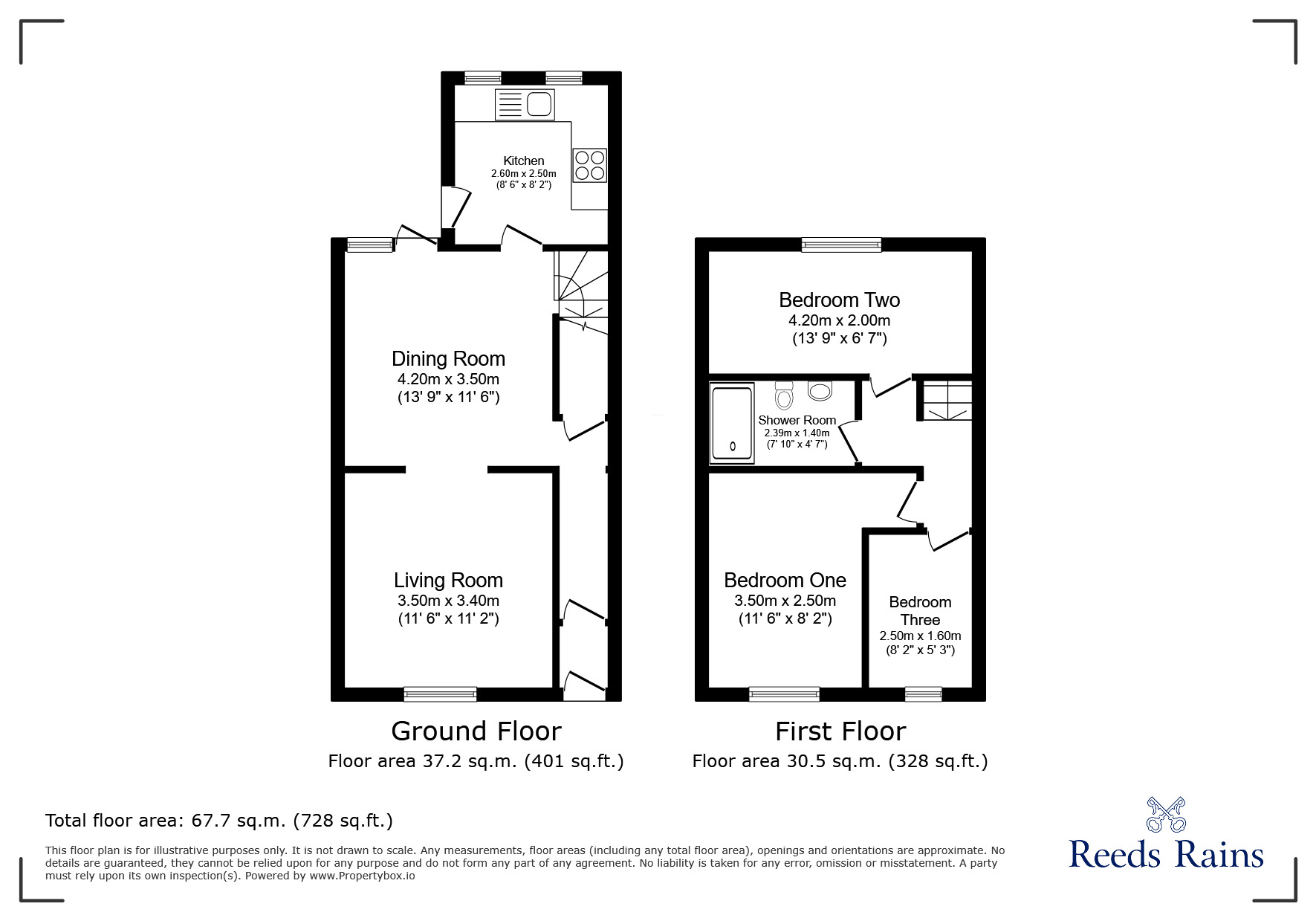 Floorplan of 3 bedroom Mid Terrace House to rent, Sandbach Road, Stockport, Greater Manchester, SK5