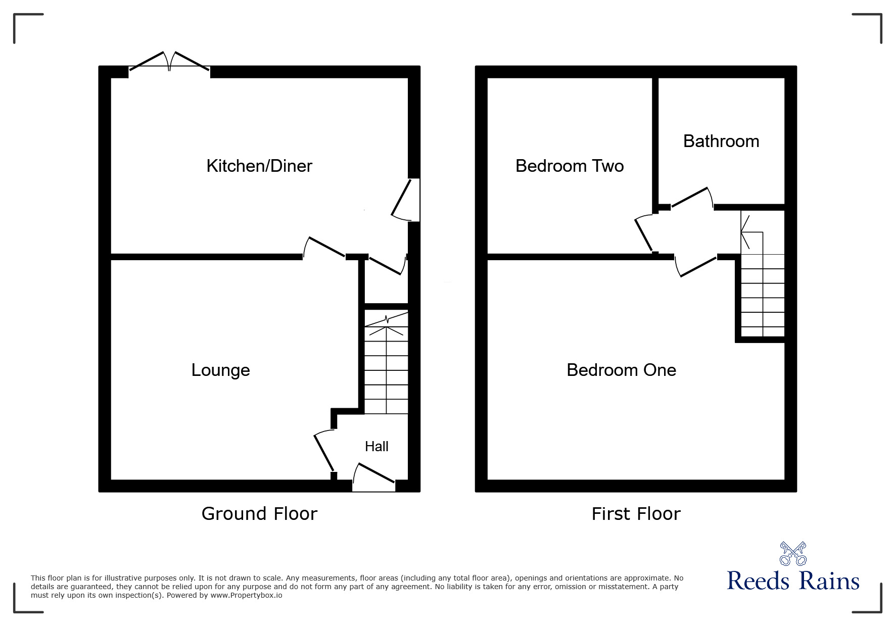 Floorplan of 2 bedroom Semi Detached House for sale, Fovant Crescent, Reddish, Cheshire, SK5