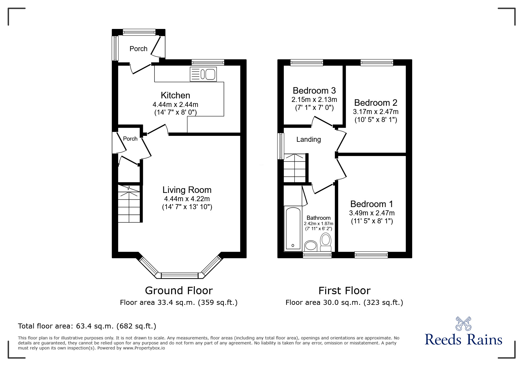 Floorplan of 3 bedroom Semi Detached House for sale, Chantry Close, Stockport, Greater Manchester, SK5