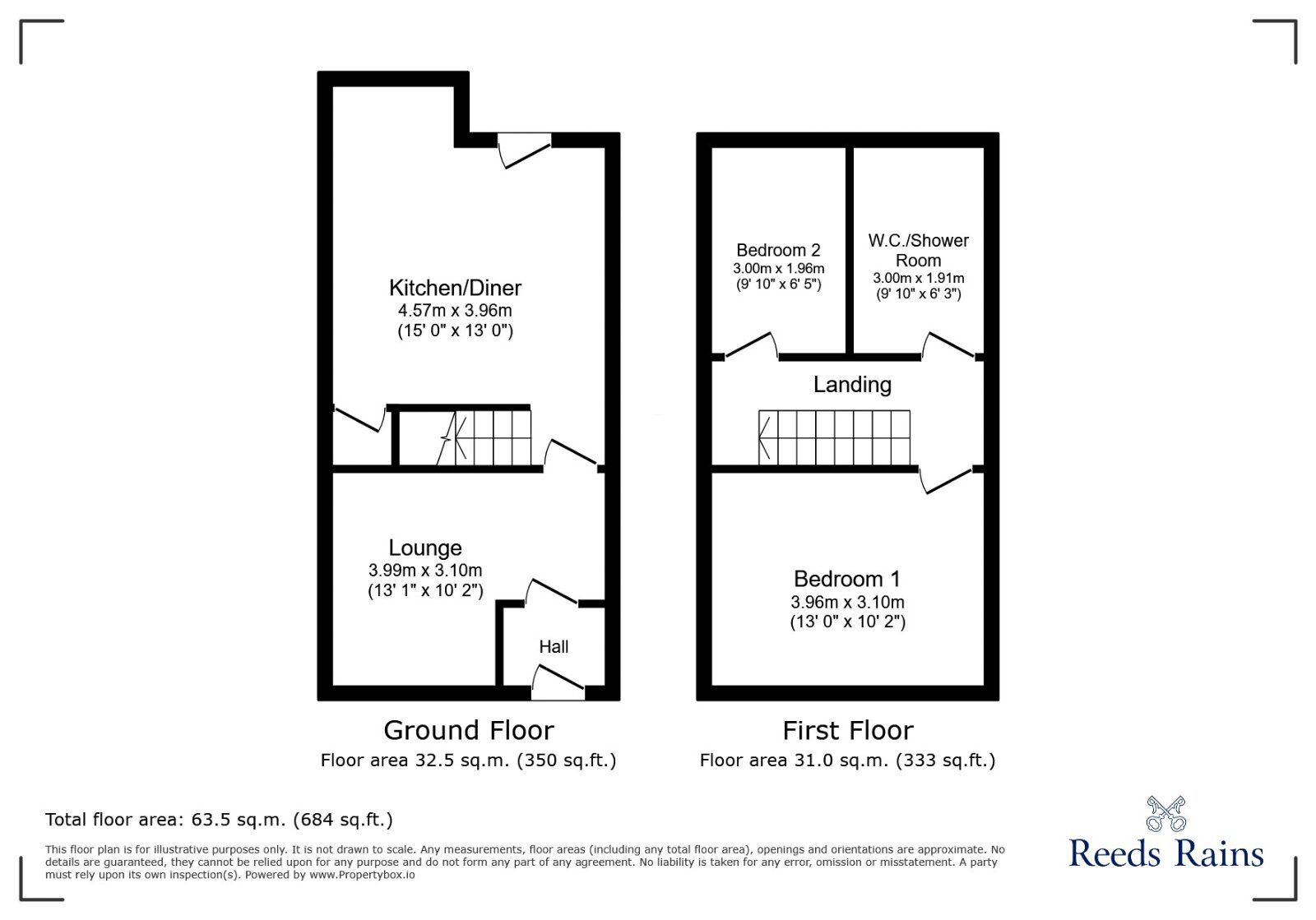 Floorplan of 2 bedroom Mid Terrace House for sale, Bangor Street, Stockport, Greater Manchester, SK5