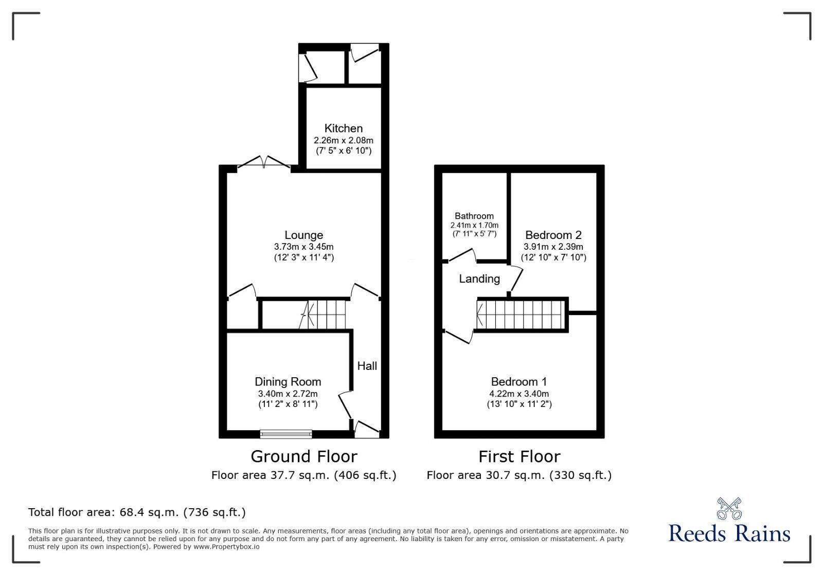 Floorplan of 2 bedroom Mid Terrace House for sale, Birtles Avenue, North Reddish, Stockport, SK5