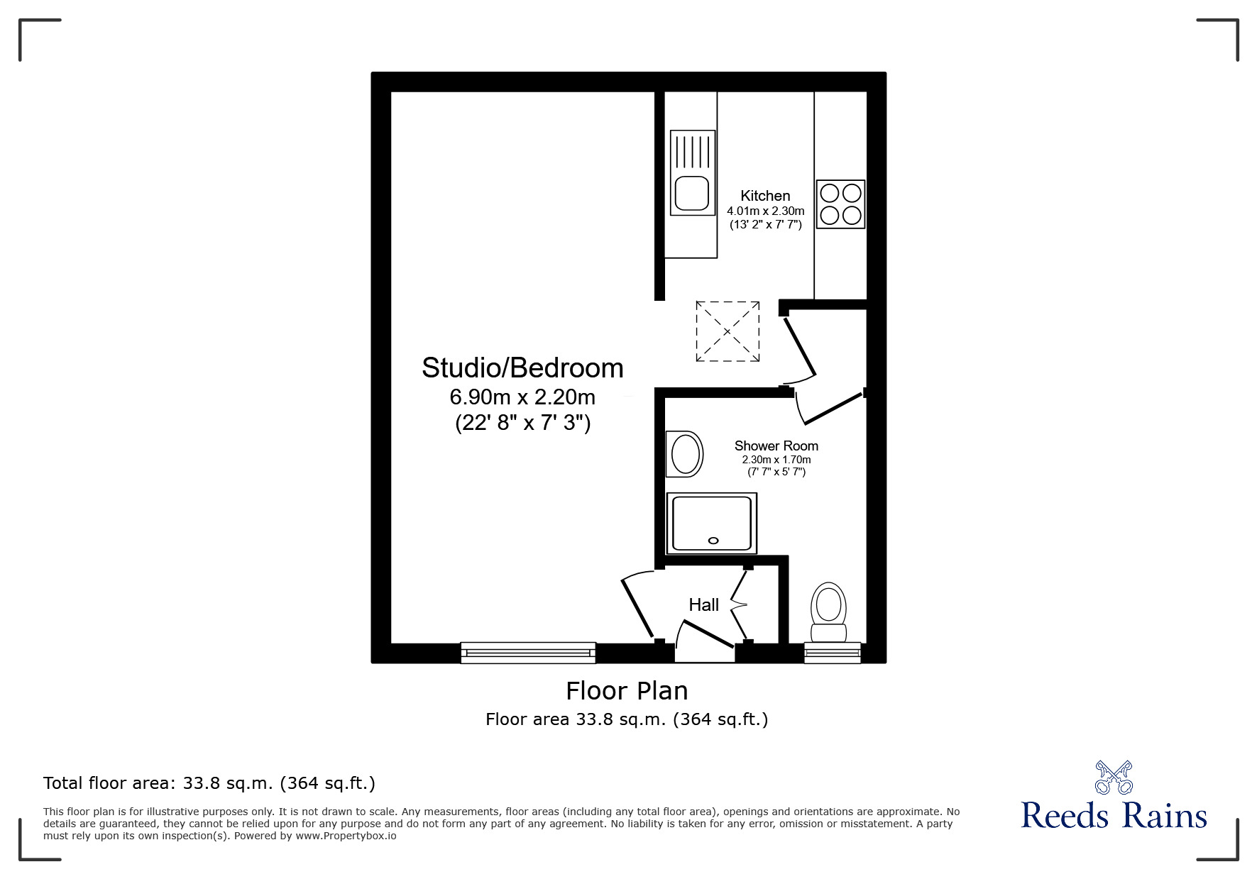 Floorplan of 1 bedroom Flat to rent, Buxton Road, High Lane, Cheshire, SK6