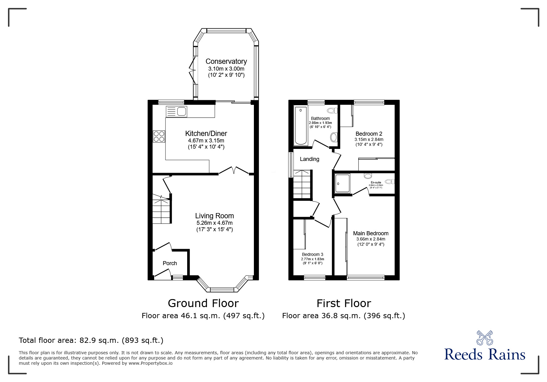 Floorplan of 3 bedroom Detached House for sale, Three Acres Drive, Reddish, Greater Manchester, SK5