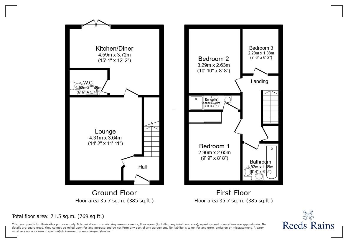 Floorplan of 3 bedroom Semi Detached House for sale, Shillingford Road, Manchester, Greater Manchester, M18